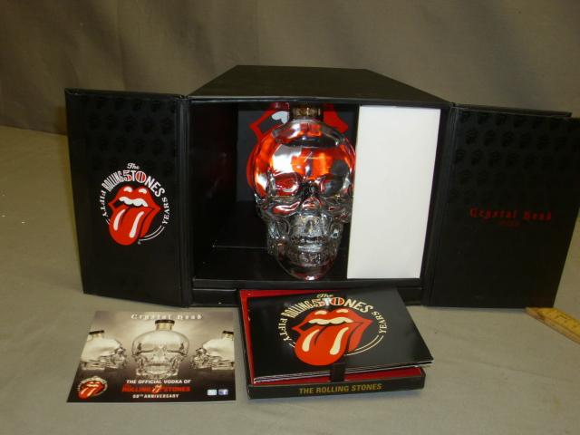 Limited Edition Crystal Head Decanter w/CD's "The Rolling Stones Live 50th Anniversary Comm.