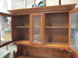 Young Republic Solid Maple 2 Piece Hutch Cabinet