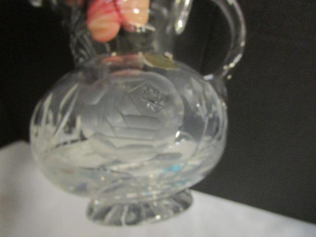 Pilgrim Glass Perfume Bottle and Milk Pitcher