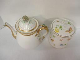 Godinger Canister and Haviland Teapot