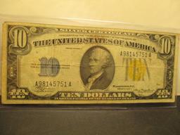 1934 $10 Silver Certificate- Gold Seal