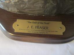 J E Fraser "The End of the Trail" Sculpture on Base