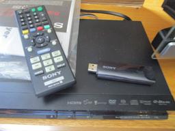 Sony BluRay/DVD Player with USB Wireless Adapter