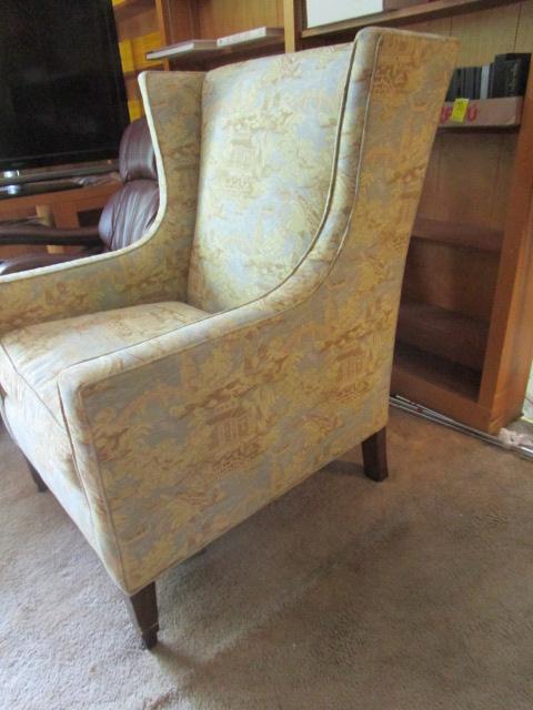 Southwood Toile Pattern Wing Chair