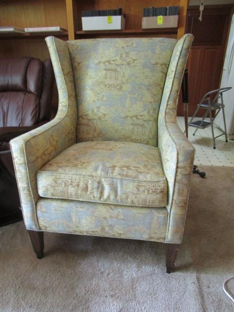 Southwood Toile Pattern Wing Chair