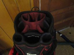Red & Black Burton Golf Bag with The Cliffs Valley Stitched Logo
