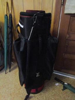 Red & Black Burton Golf Bag with The Cliffs Valley Stitched Logo