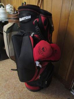 Red & Black Burton Golf Bag with The Cliffs Valley Stitched Logo