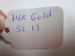 14K Gold Sz. 11 Wedding Band