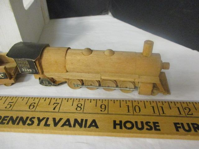 Wood Train in Wood Box