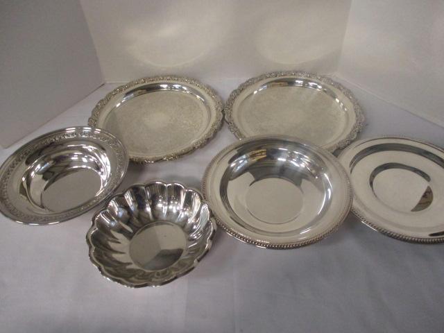 Oneida, FB Rogers, and Reed & Barton Silverplate Bowls and Trays