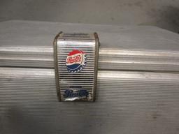 Vintage Pepsi-Cola Metal Cooler with Tray