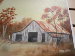 Old Barn Print on Canvas by Hazel Hardigree '82