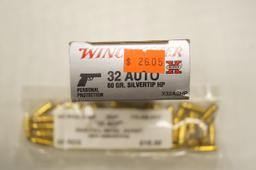 50 Rounds of 32 Auto & 50 Rounds of 25 ACP Ammunition