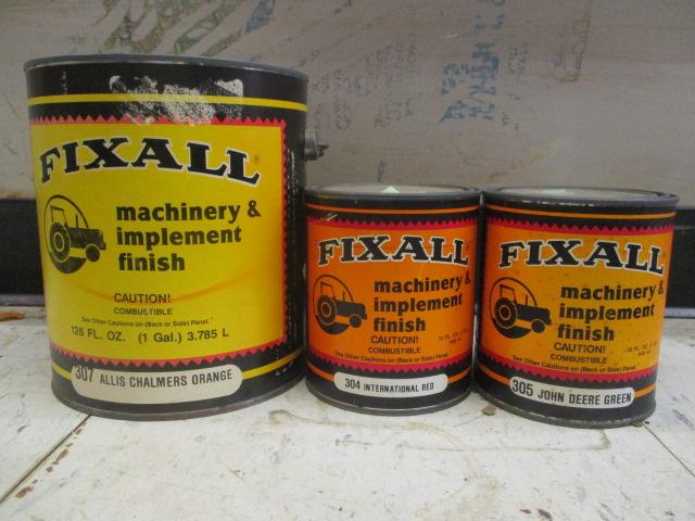 Fix All Machinery Implement Paint - Gal. Allis Chalmers Orange, Qt. John Deere Green, and