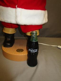 Vintage Limited Edition Animation Collection Coca-Cola Santa In Original Box w/ Cardboard Fireplace