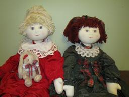 2 - 36" Fabric Dolls