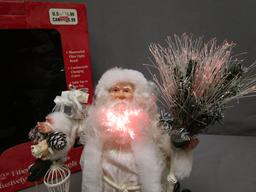 Fiber Optic Santa w/Box approx. 12"