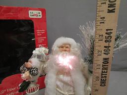 Fiber Optic Santa w/Box approx. 12"