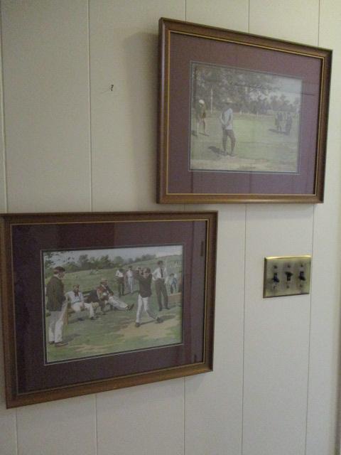 Two Framed/Matted Golf Themed Prints by AB Frost