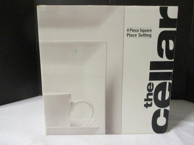 The Cellar 4 PC Square Place Setting (White)