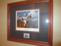 Framed and Matted Collector's Edition Print "Marsh Mallards" by David Maass, signed