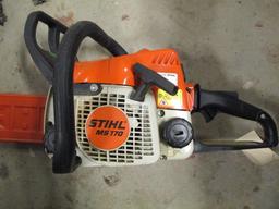 Stihl 15" Bar Gas Chain Saw, Three Chains and Chain-Guard Chain/Bar Lubricant