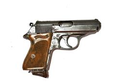 WWII German Nazi Walther PPK 7.65mm Cal Semi-Automatic Pistol with Rare Ersatz Holster