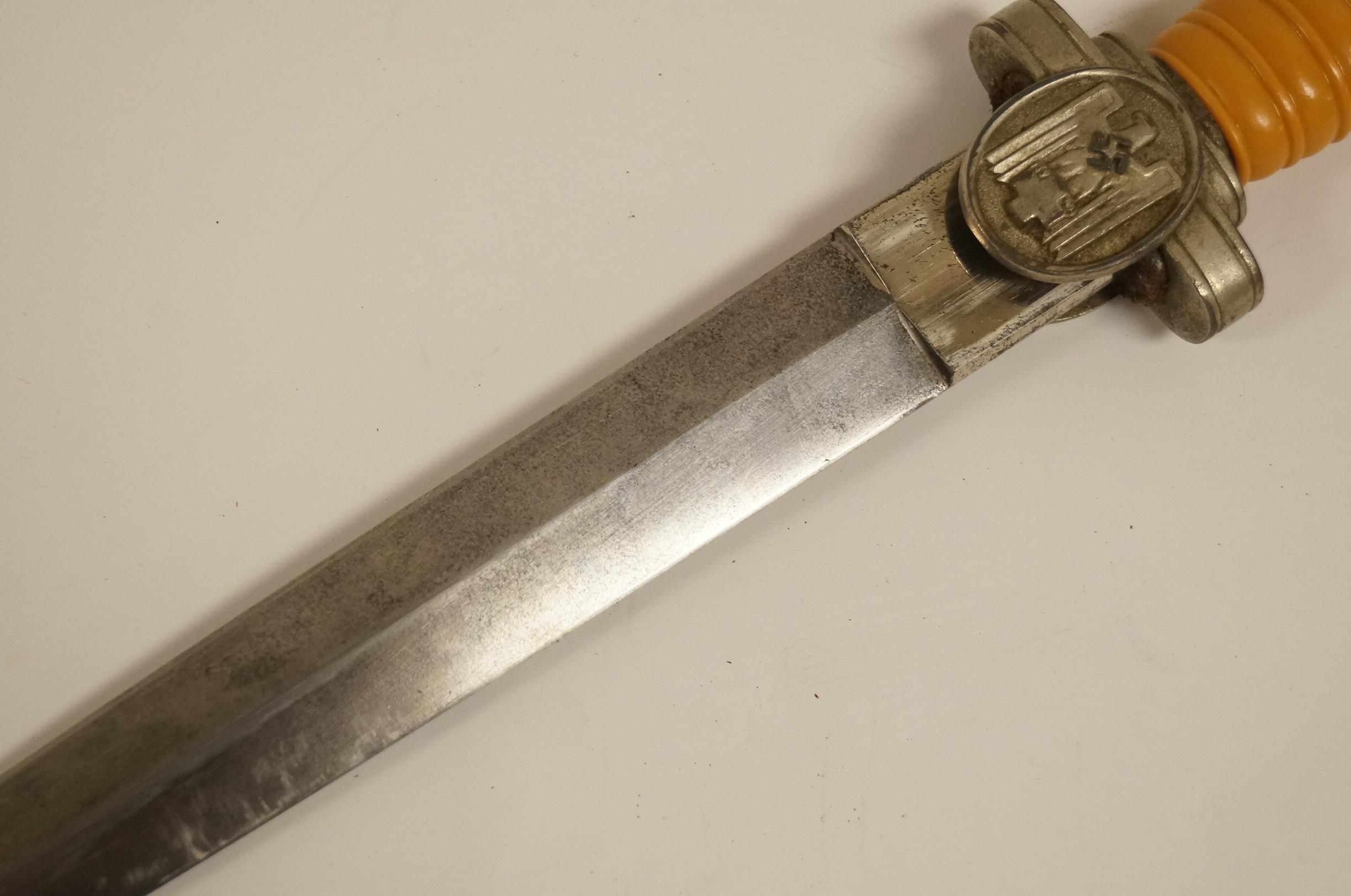 Personalized "Dr. S Mainz" German Red Cross DKR Nazi Leader's Dagger w/ Scabbard
