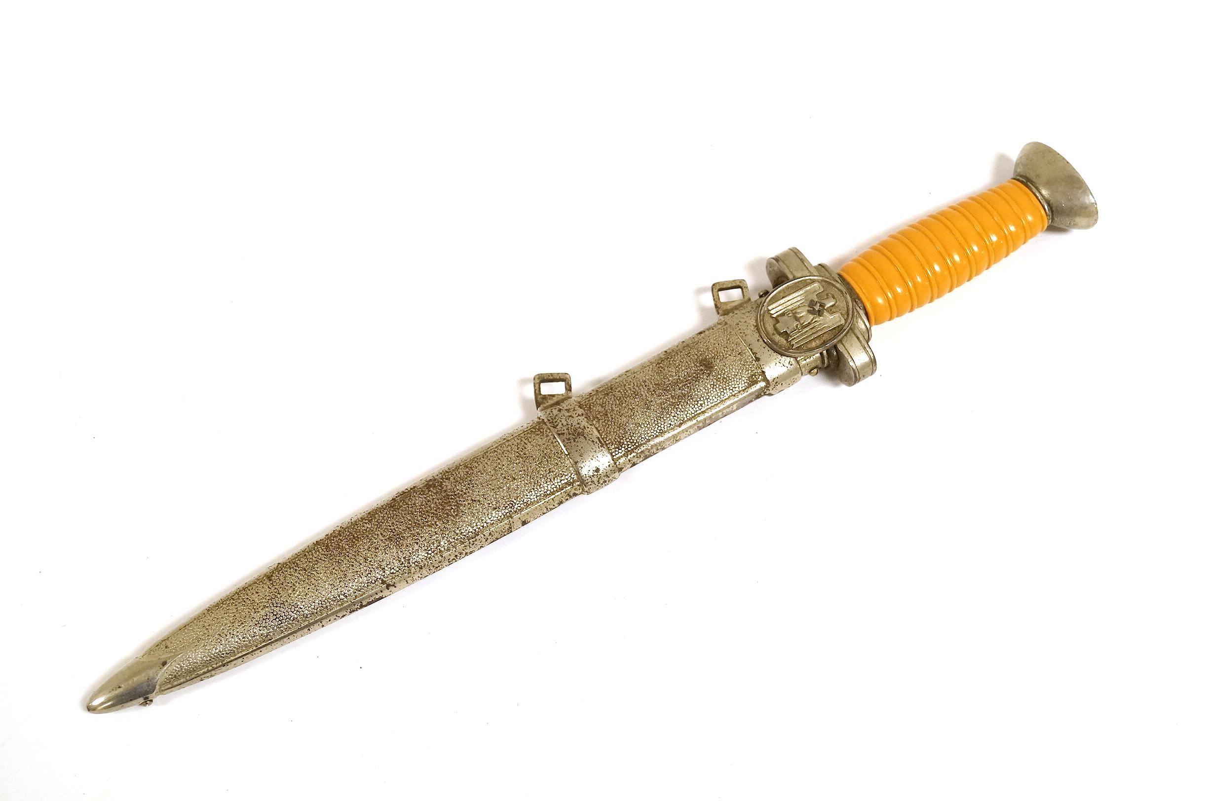 Personalized "Dr. S Mainz" German Red Cross DKR Nazi Leader's Dagger w/ Scabbard