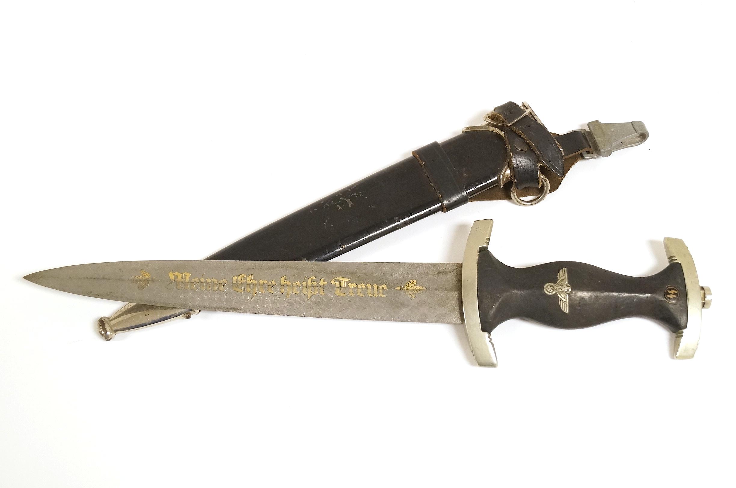 German Nazi SS Dagger w/ Scabbard & Hanger