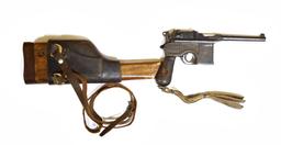Mauser Model 1930 Commercial Broomhandle Pistol with Wood Case Stock