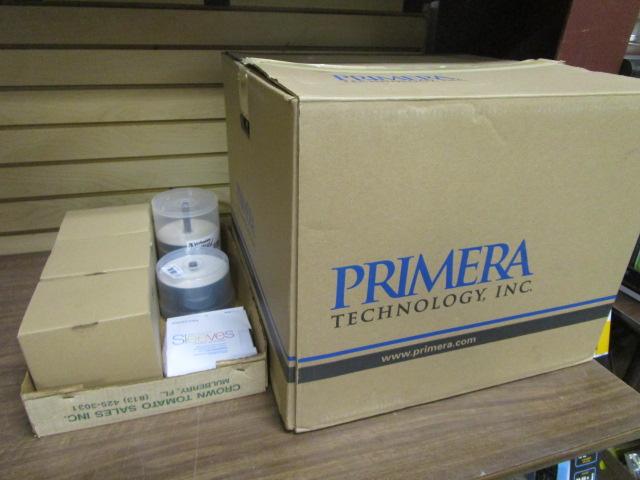 New in Box Primera Bravo 4102 Disc Publisher, 400+/- Blank CD's and 50 Pk.