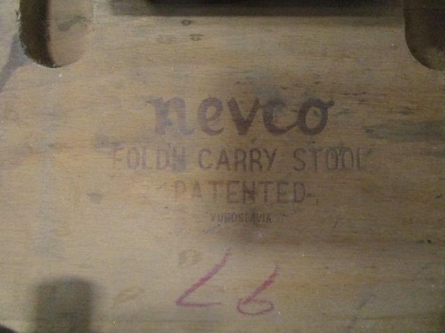 Vintage Wood Nevco Fold N' Carry Stool