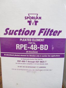 Two Sporlan Pleated Element Suction Filters