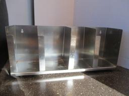 Stainless Steel Dispense-Rite Lid Rack and 8 Bin Cutlery Station
