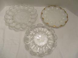 Three Egg/Relish Plates