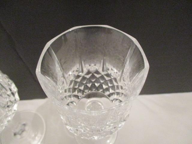 Three Crystal Wine Glasses