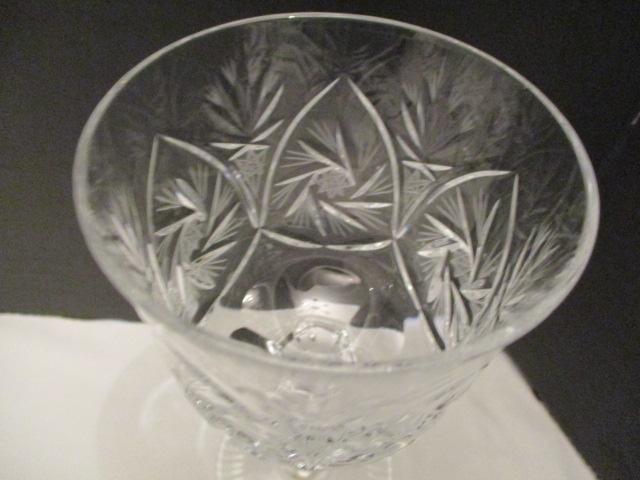 Six Crystal Wine Glasses