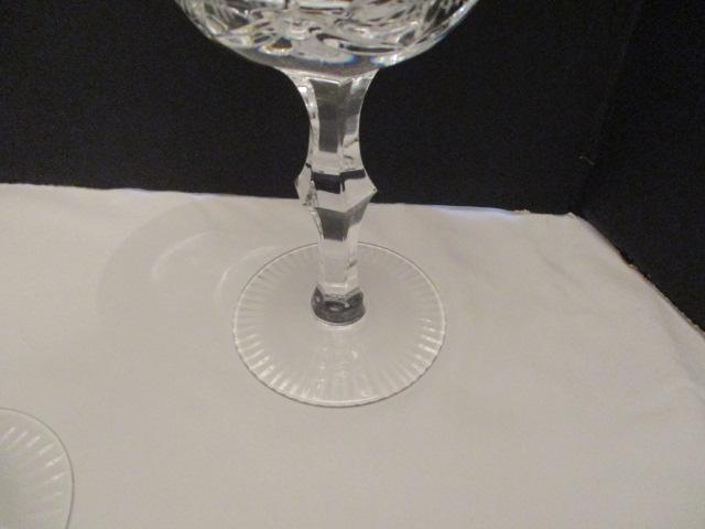 Six Crystal Wine Glasses