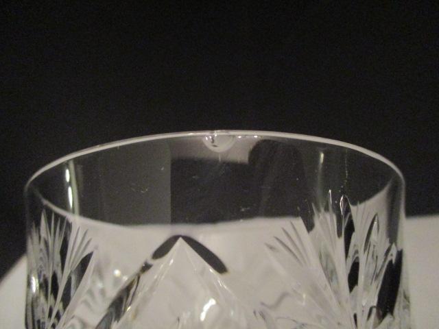 Six Crystal Wine Glasses