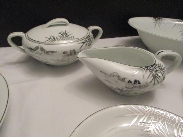 51 Pieces of 1950's Hand Painted Kutani China