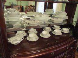 51 Pieces of 1950's Hand Painted Kutani China