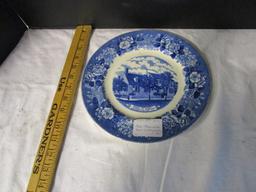 Home of Martha Washington Blue & White Plate