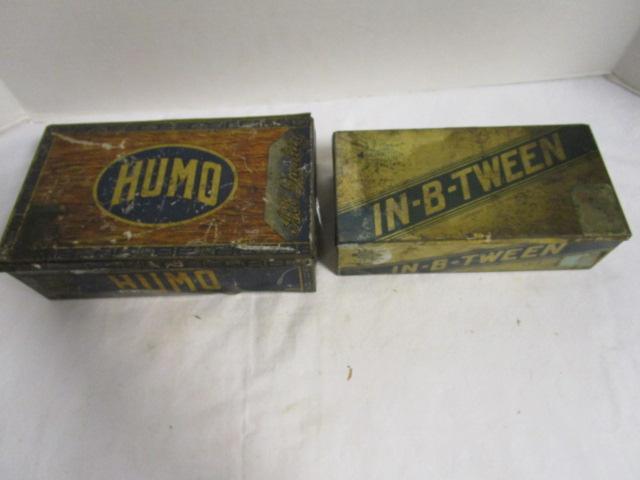 In Between Cigarettes Tin w/bee design & Humo Cigar Tin