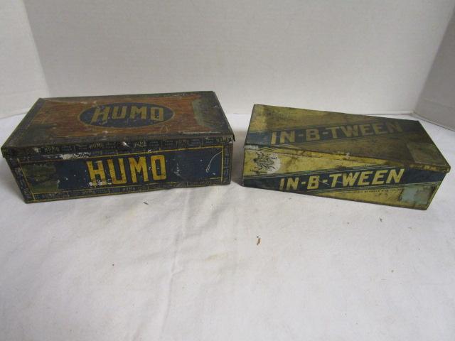 In Between Cigarettes Tin w/bee design & Humo Cigar Tin