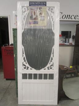 New Springview 32" x 80" Solid Vinyl Screen Door