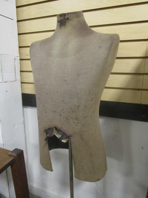 Cloth Covered Dress Form on Metal Stand