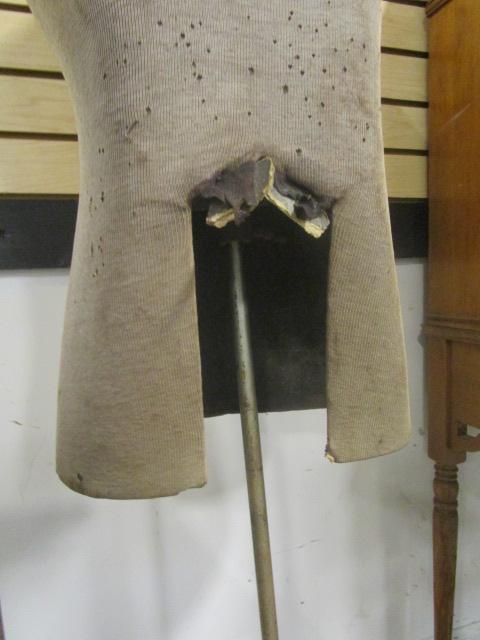 Cloth Covered Dress Form on Metal Stand
