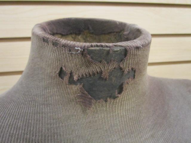 Cloth Covered Dress Form on Metal Stand